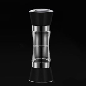 SKJK Adjustable Pepper Grinder Double-head Manual Salt Mill Kitchen Gadgets Stainless Steel Spice Grinder Restaurant