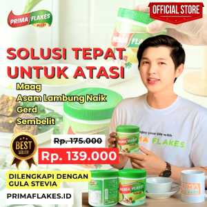 PRIMAFLAKES BANTU ATASI SAKIT MAAG ASAM LAMBUNG GERD MELANCARKAN PENCERNAAN BUBUR SEREAL GANDUM TALBINAH MENU SARAPAN SEHAT