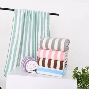 camellia.86 ผ้าขนหนู ผ้าขนเป็ด ลายริ้ว (สุ่มสี) ผ้าเช็ดหน้า/ผ้าเช็ดตัว