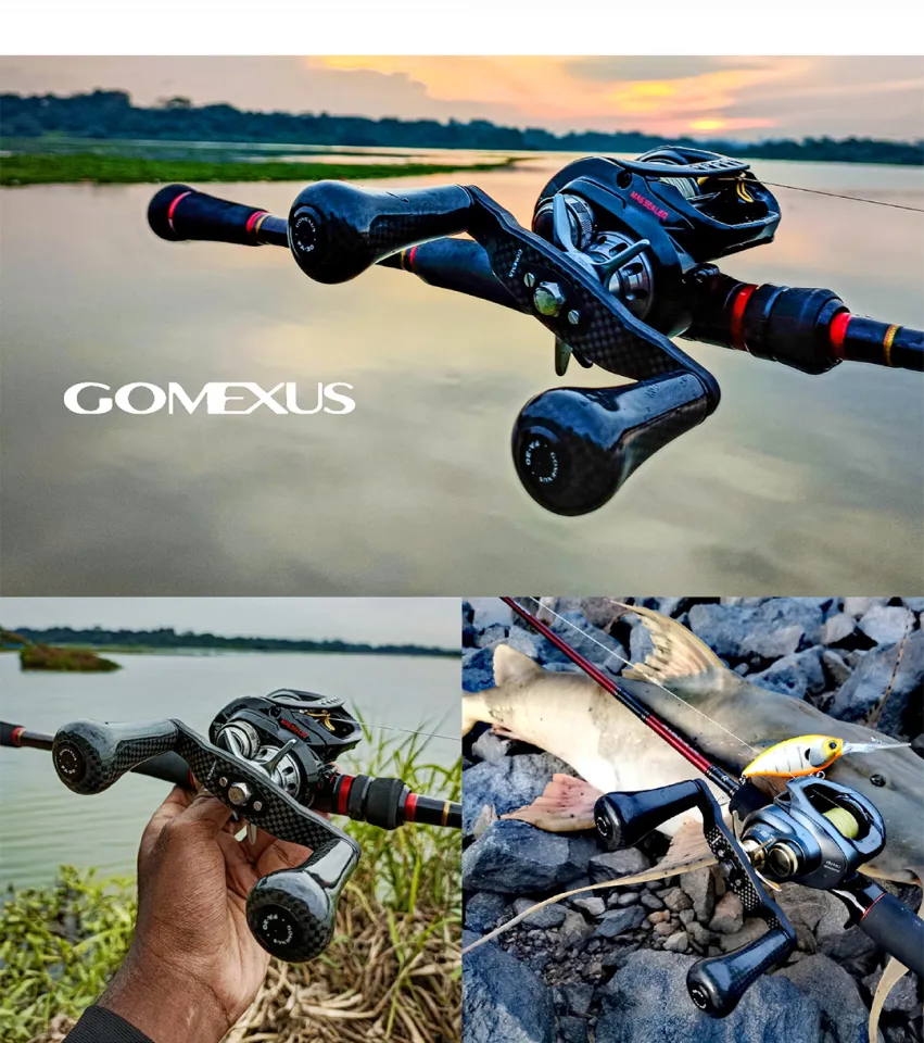 Gomexus 88-98mm Corbon Fiber Reel for Shimano Antares Curado Daiwa Fuego CT  Baitcasting Fishing Reel handle DC-FA30
