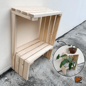 Gapi – ชั้นไม้ 2 ชั้น ดีไซน์เปิดโล่งที่ชั้นล่าง เหมาะวางต้นไม้ทรงเลื้อย โต๊ะข้างโซฟา โต๊ะข้างเตียง