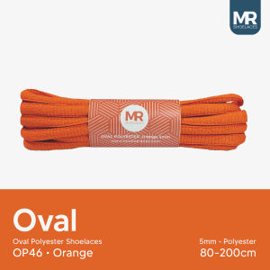 MR Shoelaces OP46 Orange (Jingga) Tali Sepatu Oval 5mm 70cm 80cm 90cm 100cm 120cm 130cm 140cm 150cm 180cm 200cm
