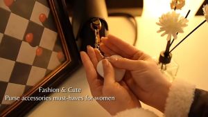 Small Rechargeable Light Rechargeable Keychain Light Heart Shaped Led Purse Light with Touch Motion Sensor Usb Rechargeable Mini Flashlight Keychain for Handbags Wallets