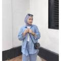 PROMO ATASAN WANITA LENGAN PANJANG KEMEJA LINEN OVERSIZE KOREAN PREMIUM LD 120 DAN LD 130. 