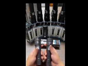 Super Bright Zoom LED Flashlight Rechargeable Waterproof Heavy Duty Outdoor Flashlight Multi-functional Portable Flashlight