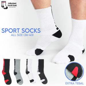 Kaos Kaki Panjang Tebal Olahraga Basket Gym Sport Socks 2 Warna
