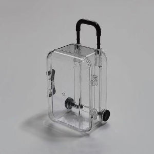 Hmeme Sáng Tạo Đồ Trang Sức Lưu Trữ Hộp Mini Dễ Thương Rõ Ràng Hành Lý Vali Kẹo Hộp Quà Tặng Đám Cưới Bao Bì Bàn Mới Tổ chức Trang Trí