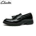 Clarks Un Gala Free Brown Leather Mens Loafers (Brown Leather). 