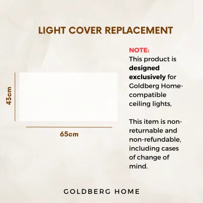 Light cover replacement for ceiling light - 23CM/30CM/40CM - Circle Rectangle | Goldberg Home
