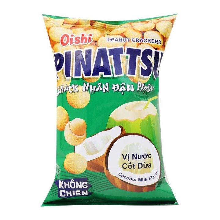 Đậu phộng Oishi Pinattsu vị nước cốt dừa gói 85g