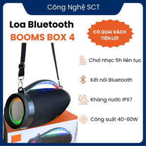 Loa Bluetooth Không Dây BOOMBOX 4 Âm Thanh Chất Lượng Cao Bass Chuẩn Đỉnh Cao Cho Mọi Bữa Tiệc Sôi Động