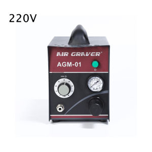 PHYHOO AGM-01 เครื่องแกะสลักนิวเมติกสีดำหัวเดียวพร้อมอุปกรณ์เสริมสำหรับเครื่องประดับแกะสลัก