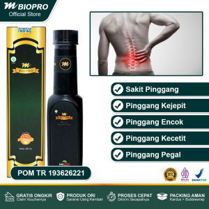 Obat Sakit Pinggang Paling Ampuh Sakit Pinggang Untuk Pria Wanita Pinggang Saraf Kejepit Pinggang Nyeri Pinggang Kecetit Sakit Pinggang Sebelah - Mbiopro Asli Original