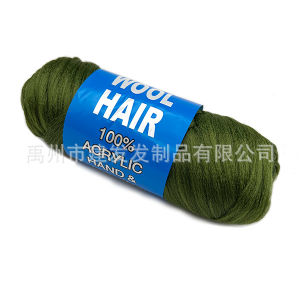 African Wig Hair Braiding Thread Polypropylene Hair Wig Braiding Hair Yarn Black Braids brazil wool hair