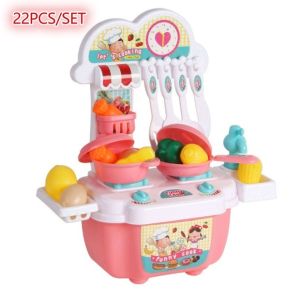 FunToy Mini Kitchen Playset Kids Cooking Toys Set House Play Tableware For Kids