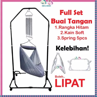 QiQi Electronic Cradle Buaian elektrik Motor + spring cot rangka buaian + Net kain cover buaian