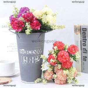 [COD] weikenguoji 1 Bouquet 5 Heads Hydrangea Silk Flower Artificial Flower Holding Flowers Decor