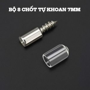 COMBO 8 Chốt Đỡ Kệ Tủ Tự Khoan 7mm K118 Thép Không Gỉ 26mm Đệm Cao Su Chống Trượt Lắp Đặt Không Cần Khoan Lỗ Chịu Lực Mạnh