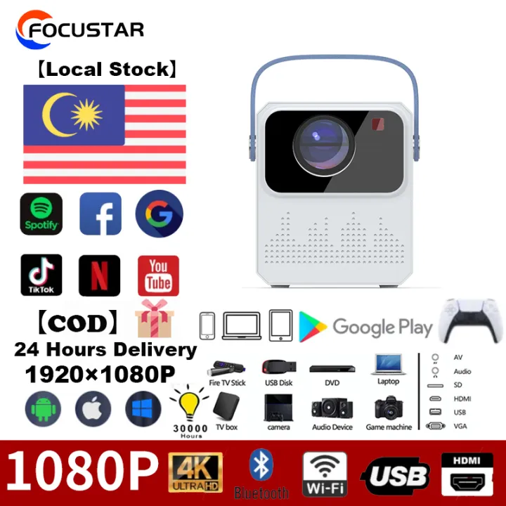 【Local stock】Small projectors only portable projectors MAX 1080P, 5G Wifi, 4k portable home theater video mini projectors Game music wireless screen projectors