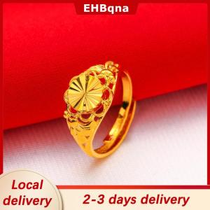 [COD]  HOT SALE Ship within 24 hours Gold Plated Lucky Ring Opening Adjustable Simple Fashion Transfer Ring For Women All-match Luxury Finger Accessories