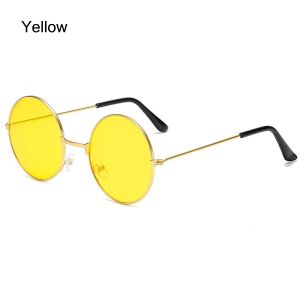 GOLDVAULT Fashion Party Disco Round Sunglasses Circle Glasses Metal Sunglasses Eyewear