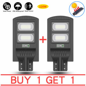 【BUY 1 TAKE 1】Solar Street Light Outdoor Waterproof Solar Lights LED Flood Lamp With Remote 300W 200W 120W