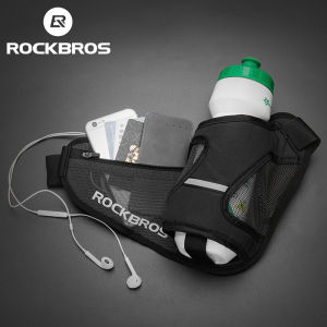 ROCKBROS Cycling Reflective Bike Bags Softback Belt Water Bottle Bike Bicycle Travel Camping Fitness Running Sport Waist Bag