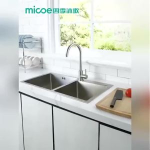 Kitchen Faucet Water Tap For Basin Kitchen Tap Faucet Cold And Hot Stainless Steel Brushed Hot and Cold Rotating Washing Basin Sink Kitchen Faucet Kitchen Sink Tap Faucet