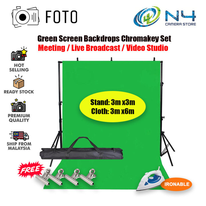 Green Screen Backdrop Muslin Cloth Studio Background Green Screen Set