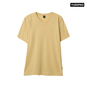 Yuedpao Ultrasoft Non-Iron [ใหม่ล่าสุด] เสื้อยืดคอวีสีพื้น ไม่ย้วย ไม่หด ไม่ต้องรีด ผ้านุ่ม ไม่ขึ้นขุย Set Dry Leaf