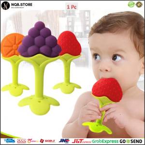 Gigitan BAYI Bentuk BUAH Silikon BPA FREE Mainan Gigi - Baby TOOTH TEETHER Fruit Silicone