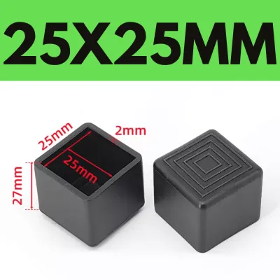 Tubular End Cap Rubber Footing Square/Rectangular Anti-slip Floor Protector for Chair Table Furnitures PREMIER HARDWARE