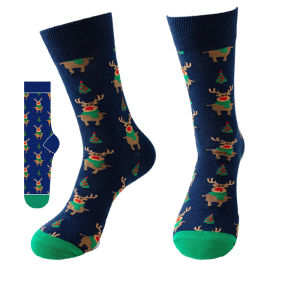 Christmas Theme Warm Socks Socks Good Air Permeability Threedimensional Cut Fine Embroidery Printing Comfort Womens Stockings Socks Winter