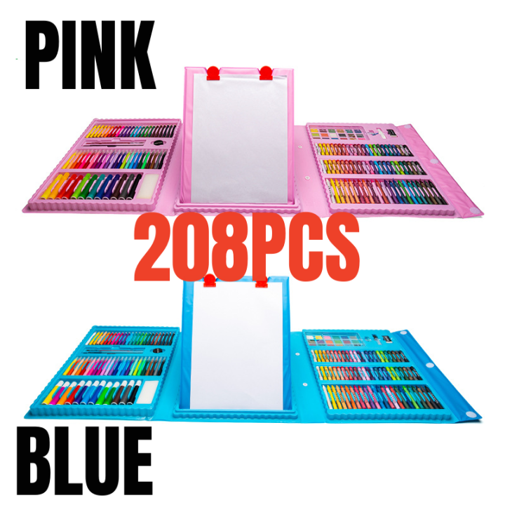  208pcs kids painting board pen colour crayon marker pencil drawing