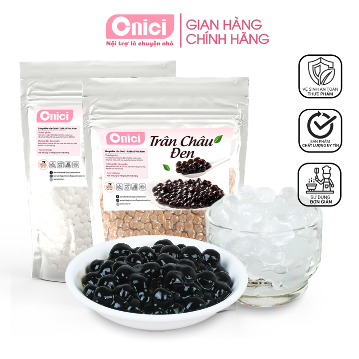 TRÂN CHÂU ĐEN CAO CẤP - Nguyên liệu pha trà sữa - Bếp Của Mẹ Onici ...
