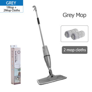 LUVHOME Floor Spray Mop Household Wet And Dry Cleaning Mop 360° Rotating Mop Water Spray Mop With 2 Microfiber Mop Head