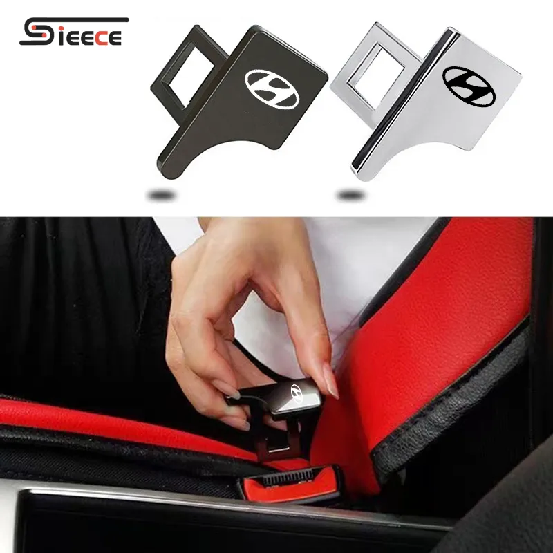 Sieece Car Seat Belt Buckle Seatbelt Alarm Stopper Car Interior Accessories For Hyundai Accent Eon Getz Reina Tucson I10 Kona Santa Fe Elantra Ioniq