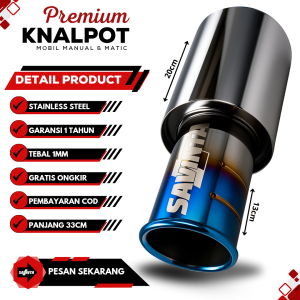 Savinta Knalpot Racing Mobil Manual Matic NBLv5 Stainles Suara Bass Empuk Adem