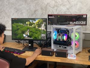 คอมชุด จอ23นิ้ว เล่นเกมส์ ทํางาน ตัดต่อ ปล่อยบอท XEON2680v2 10C 20T turbo 3.6Ghz / X79 /ram16GB /RX580 8GB /M.2 NVme250g "REFURBISHED"
