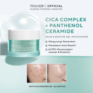 WARDAH Gel Moisturizer - Pelembab Wajah | Cica Complex | Vitamin C | Tranexamic Arbutin | 14X Hyaluron | Plump & Firm