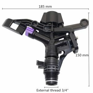 Bộ 5 béc tưới cây phun mưa cánh đập chỉnh góc tưới ren ngoài 27