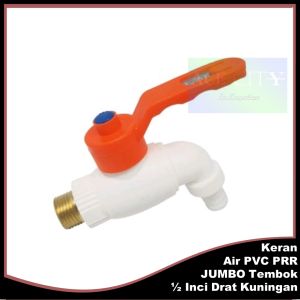 Keran Air PVC PPR Jumbo Drat Kuningan 1/2 Inci Drat Kuningan
