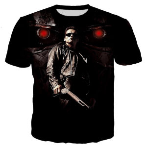 Terminator 3D Print T-Shirts Men Women Casual Fashion Streetwear Oversized Short Sleeve T Shirt Harajuku Male Tees Tops Clothing