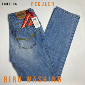 Cardinal Celana Washed Jeans Panjang Pria Reguler Standar Big Size Clana Kardinal Jins Cowok Lepis Dry Denim Garmen Dewasa Anak Laki Laki Premium official Store