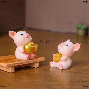 [COD] folp Dễ thương Mini yuanbao giàu có lợn vi cảnh quan nhà máy tính để bàn xe trang trí Bảng điều khiển