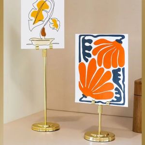 GIORGIONE Stable Base Photo Clip Stand Vertical Portable Table Number Stand Convenient Metal Memo Clip Holder Wedding