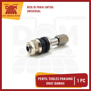 Pentil Tubles Panjang Drat Bawah (PSP) Pen Tutup Cop Ban Tubeless Segala Semua Motor Mobil Sepeda