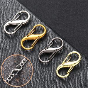5Pcs Carabiner Alloy S-Shaped Spring Eight-Character Buckle Anti-Theft Luggage Bag Key Adjustment Hook Double Lock Portable Tool