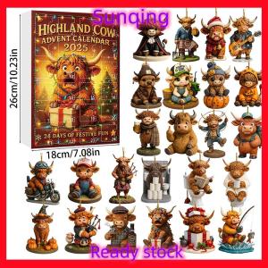 SQ Stationery [Flash Sale] 24 ngày capybara phiêu lưu lịch dễ thương capybara đồ trang trí Giáng sinh lịch đếm ngược Cây giáng sinh Mặt dây chuyền quà tặng bất ngờ
