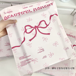 Set 10 Túi Nhựa Nơ Hồng Có Keo Chống Nước Gói Hàng Đựng Bánh Kẹo Midi Corner